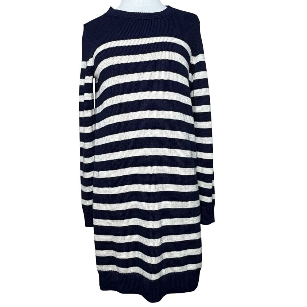 GAP Sweater Dress Navy Ivory Striped New With Tag Size XS